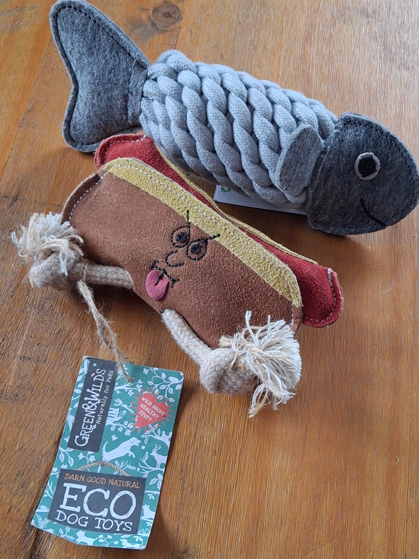 Fish & Hotdog Eco Dog Toys